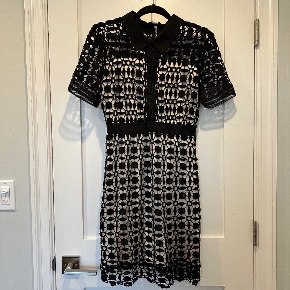Aqua Lace Pattered Dress